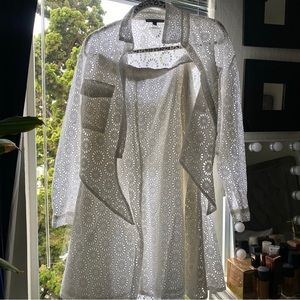 This is a beautiful white skirt and blouse set